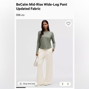 Lululemon BeCalm Mid-Rise Wide-Leg Pant